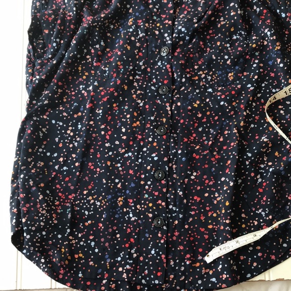 Anthropologie Maeve splatter top blue yellow red - Picture 8 of 10